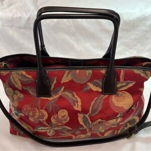 Preston & York Red Floral -Cherry and AppleTote Bag